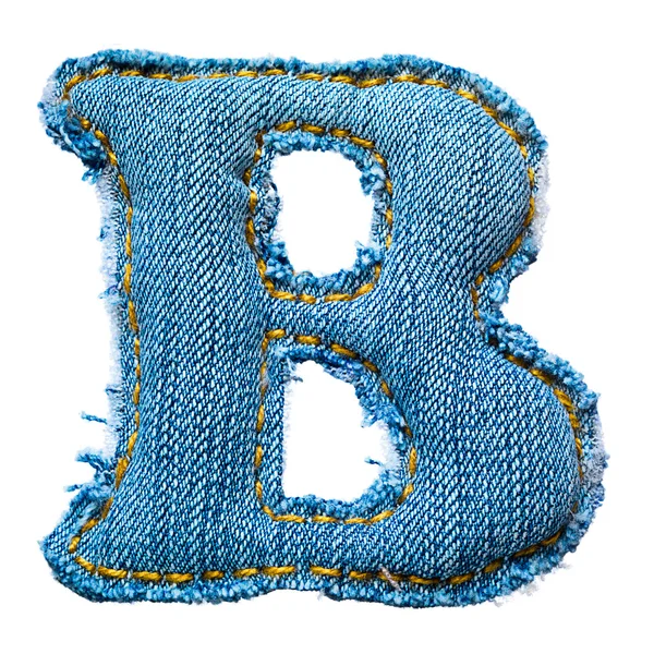 Een brief van jeans alfabet — Stockfoto