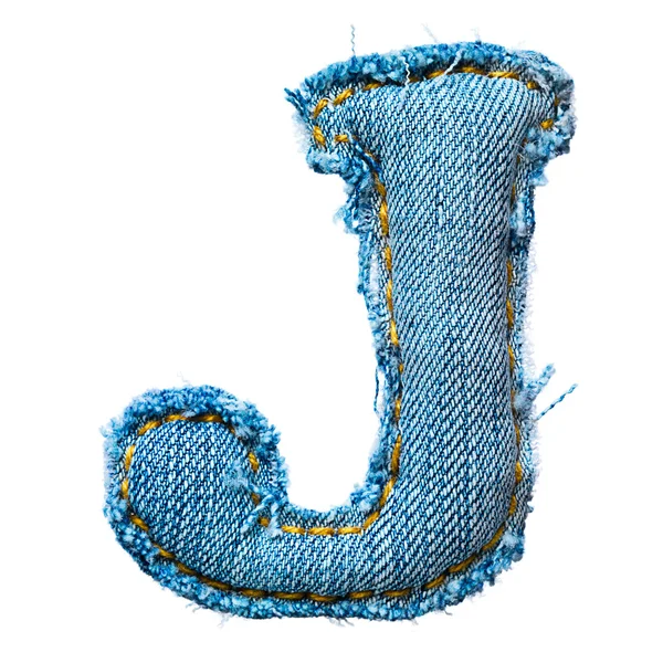 Een brief van jeans alfabet — Stockfoto