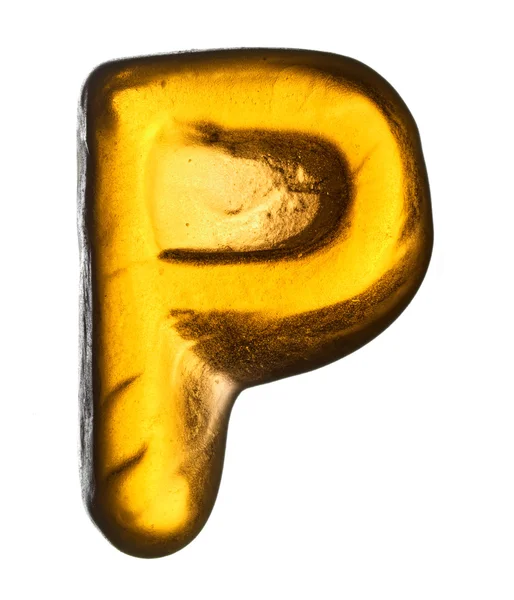 Одна буква желатинового сладкого алфавита — стоковое фото