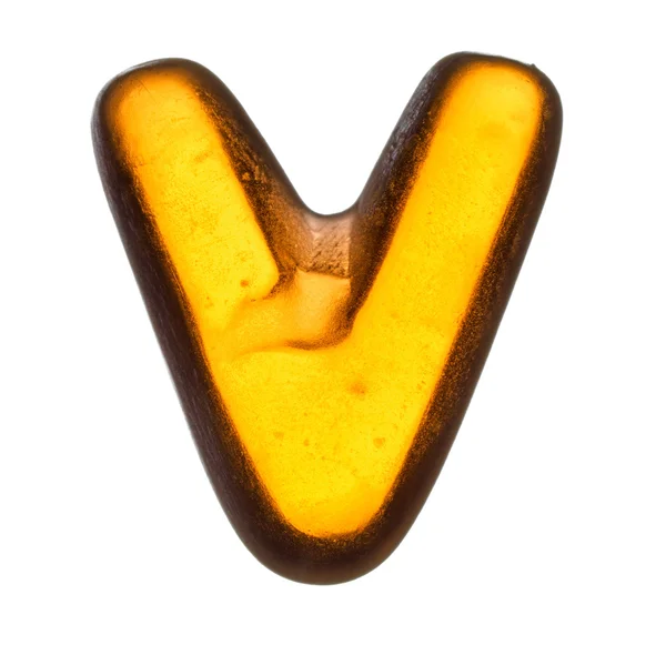Zselatin édes ábécé egy betűje — Stock Fotó