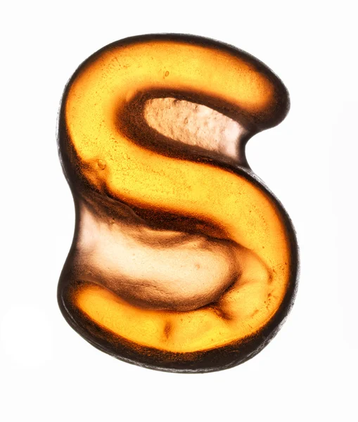 Una letra de gelatina alfabeto dulce — Foto de Stock