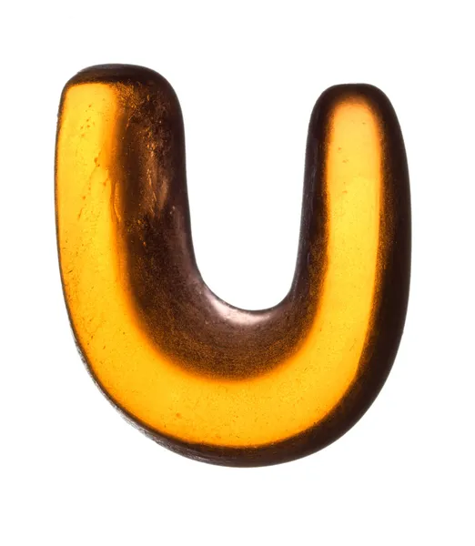 Uma letra de gelatina alfabeto doce — Fotografia de Stock