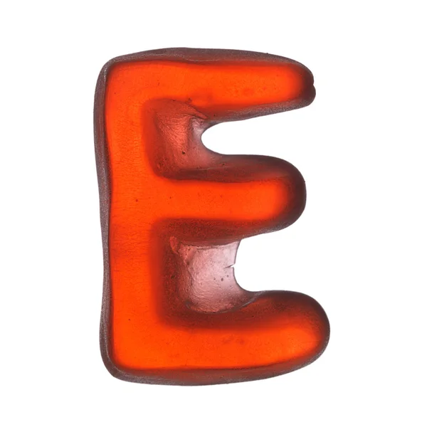 Jedno písmeno abecedy sladké želatinové — Stock fotografie