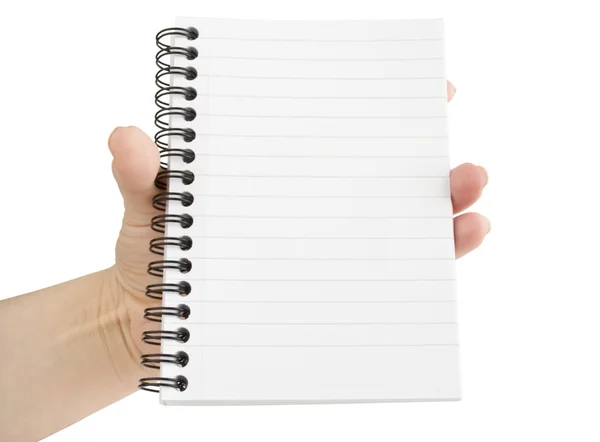 Notebook v ruce — Stock fotografie