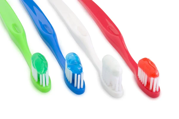 Tandborste med tandkräm — Stockfoto