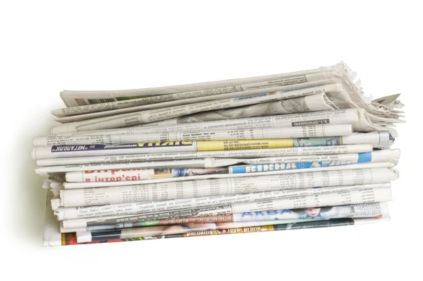 Mucchio di giornali — Foto Stock