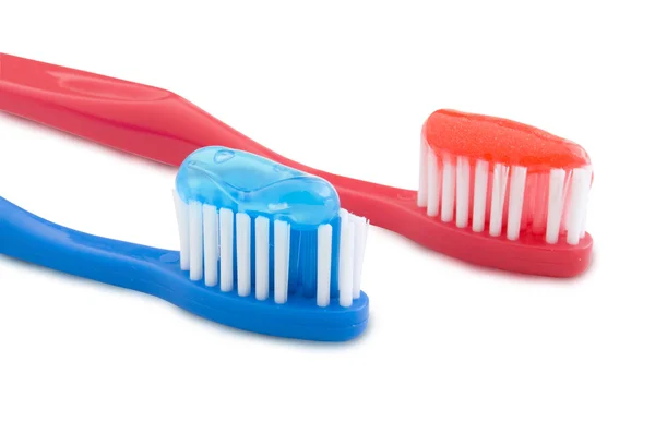 Dos cepillos de dientes — Foto de Stock