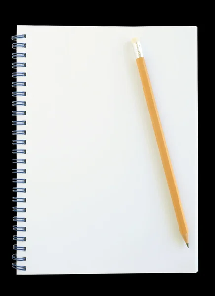 Sayfa: Not defteri ve kalem — Stok fotoğraf