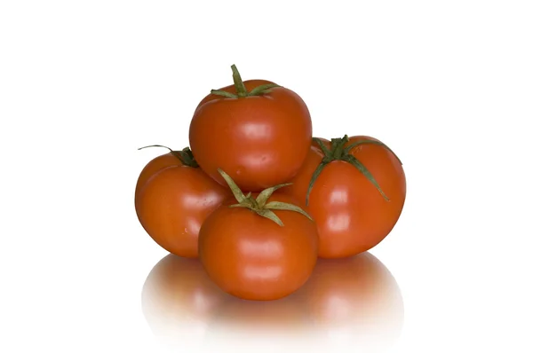 Tomaten mit Spiegelung — Stockfoto