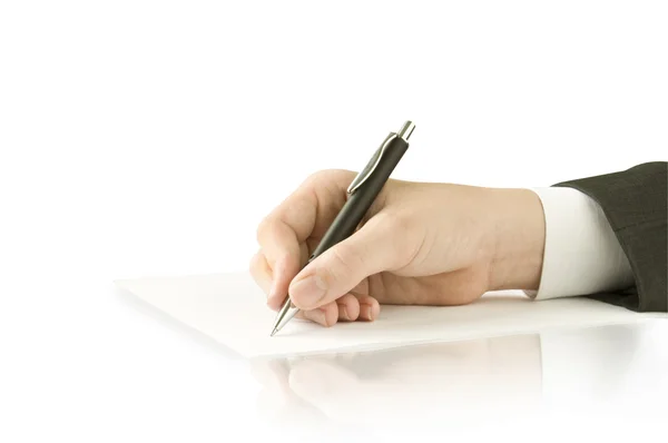 Pen in the hand Royalty Free Stock Photos