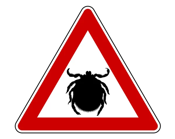 Tick warning sign — Stock Photo, Image