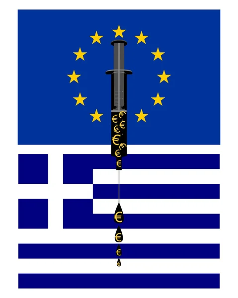 Europese steun voor Griekenland — Stockfoto