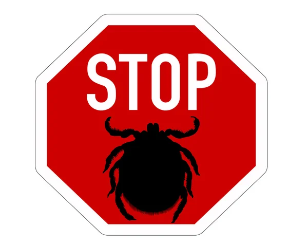 Stop sign for ticks — Stock Photo, Image