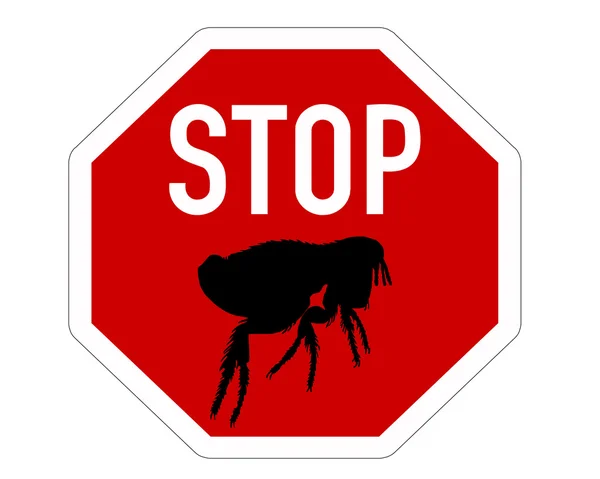 Stop sign for fleas — Stock Photo, Image