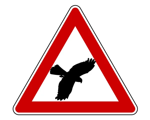 Fågel svep varningstecken — Stockfoto