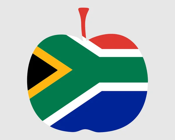 Maçã com bandeira da África do Sul — Fotografia de Stock