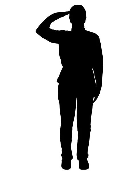 Military salute — Stock Photo, Image