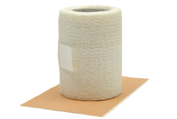 Gauze bandage on sticking plaster — Stock Photo, Image