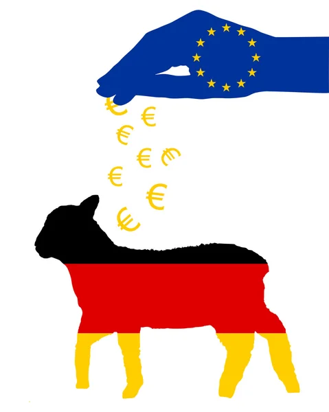 Niemiecki baranka i subwencji europejskich — Zdjęcie stockowe