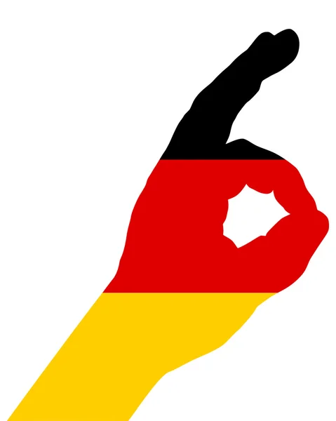 Segnale dito tedesco — Foto Stock