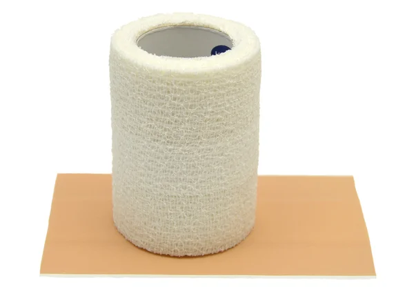 Gauze bandage on sticking plaster — Stock Photo, Image