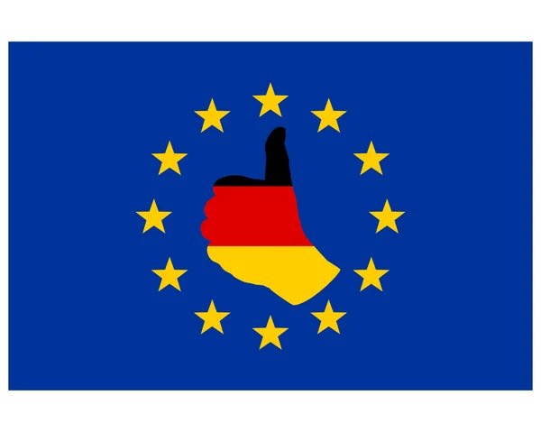 Signal du doigt allemand en Europe — Photo