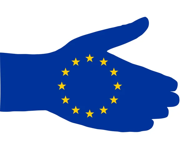 Europese handdruk — Stockfoto