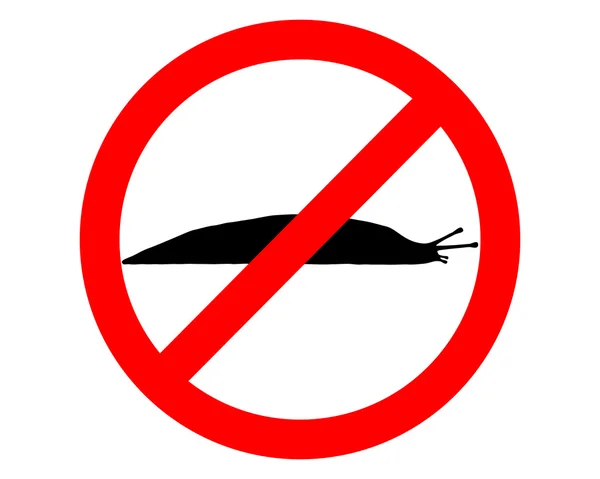 Signe d'interdiction des limaces — Photo