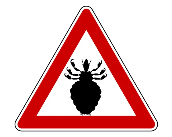 Louse warning sign — Stock Photo, Image