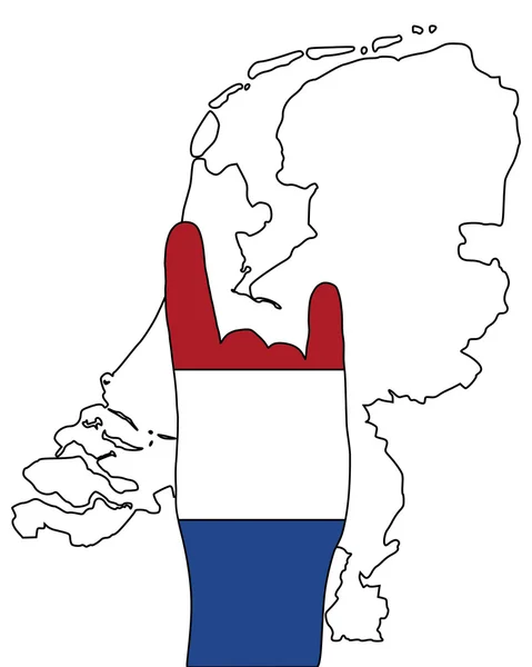 Holländisches Fingersignal — Stockfoto