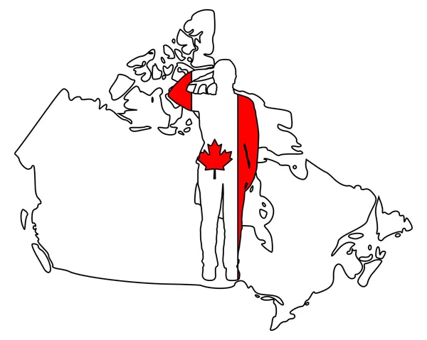 Καναδική χαιρετισμό — Φωτογραφία Αρχείου