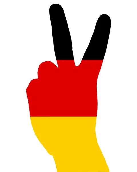 Немецкий сигнал рукой — стоковое фото