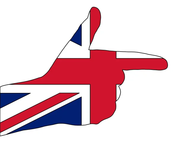 Britisches Fingersignal — Stockfoto