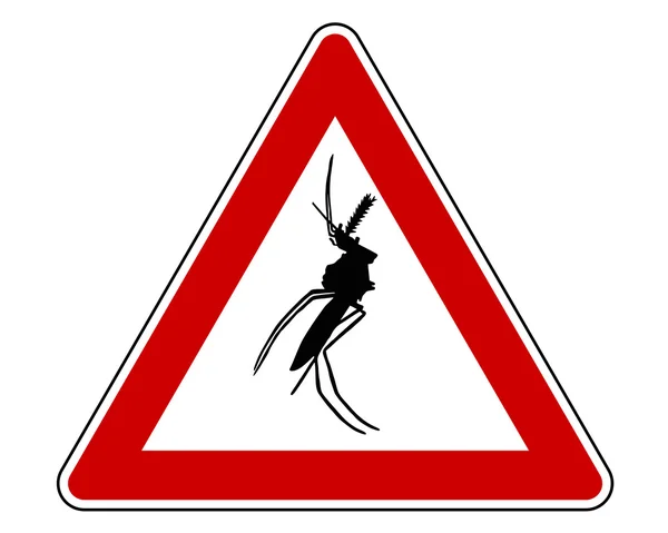 Предупреждающий знак комара — стоковое фото