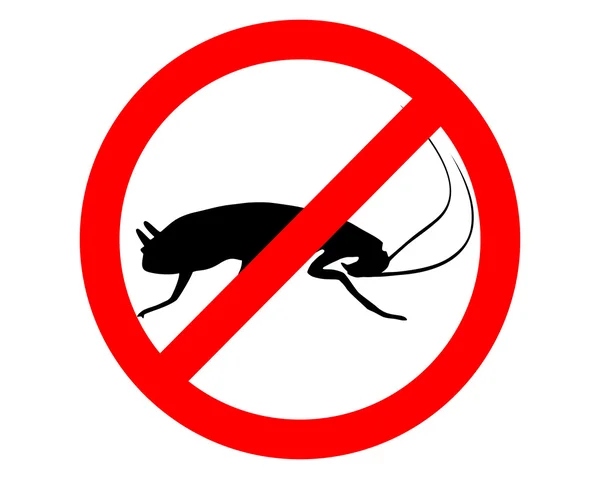 Cockroach prohibition sign — Stock Photo, Image