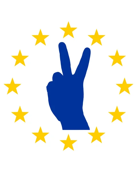 Europejskiej palec sygnału — Zdjęcie stockowe