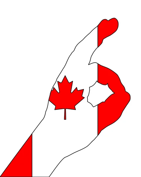 加拿大手指信号 — 图库照片