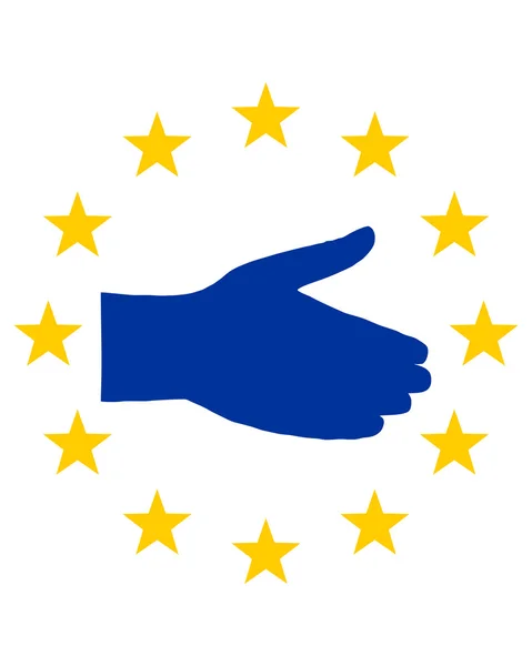 Evropská handshake — Stock fotografie