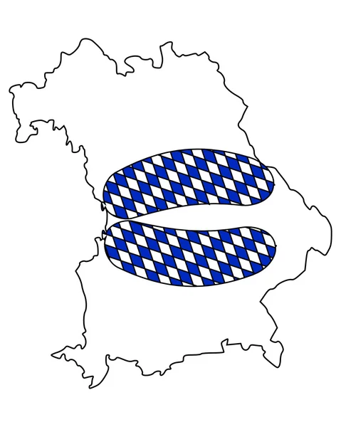 Баварская колбаса — стоковое фото