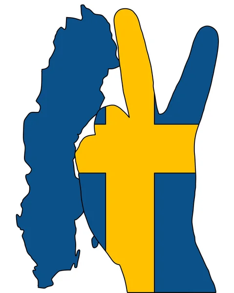 Sinal de dedo sueco — Fotografia de Stock