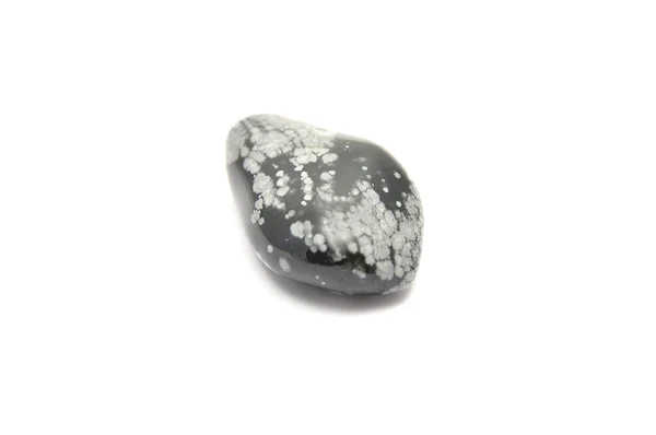 Detaljerad och färgglad bild av snowflake obsidian — Stockfoto