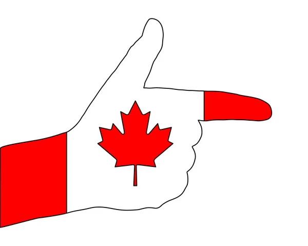 Canadese vinger signaal — Stockfoto