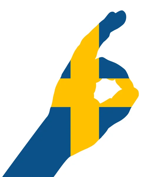 Švédský prst signál — Stock fotografie