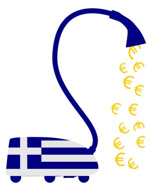 Avrupa Euro ile Yunan elektrikli süpürge