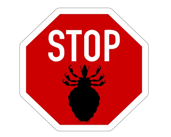 Stop sign for lice — Stock Photo, Image