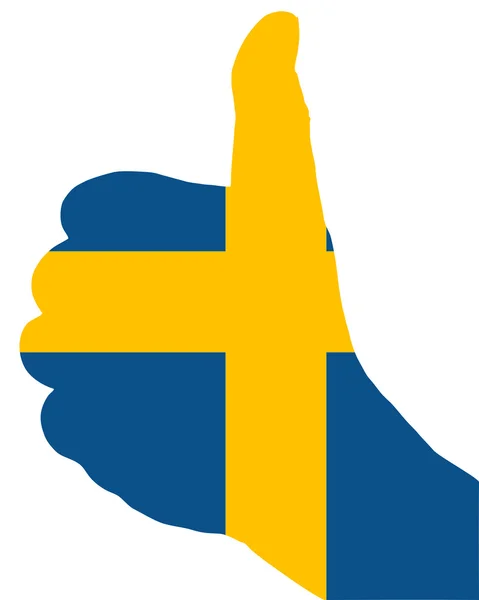 Segnale dito svedese — Foto Stock