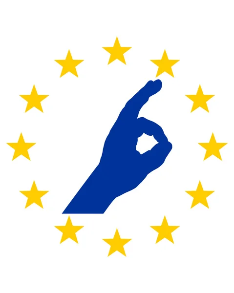 Europäisches Fingersignal — Stockfoto