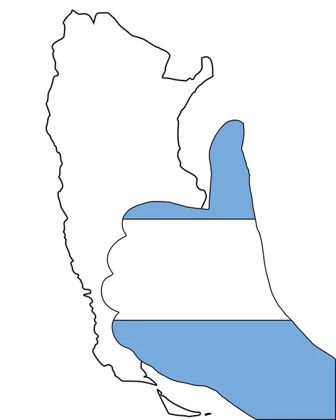 阿根廷手指信号 — 图库照片