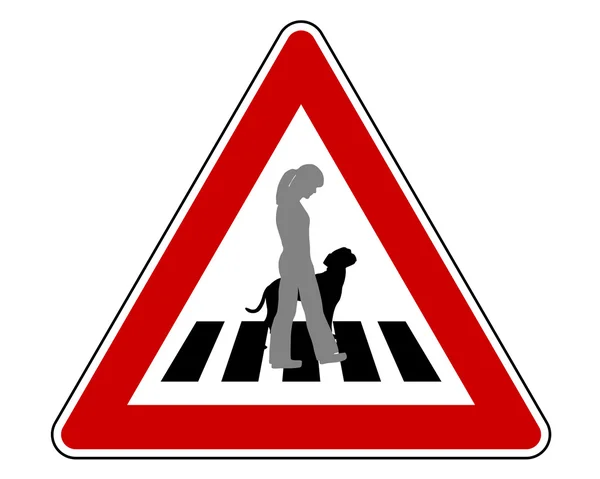 Trafik skylt för hundar — Stockfoto