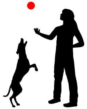 Dog training clipart